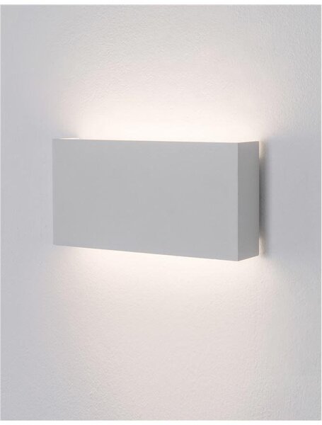 NV 9262111 Venkovní nástěnné svítidlo MILE bílý hliník a sklo LED 2x5W 3000K 100-240V 102st. IP54 světlo nahoru a dolů - NOVA LUCE