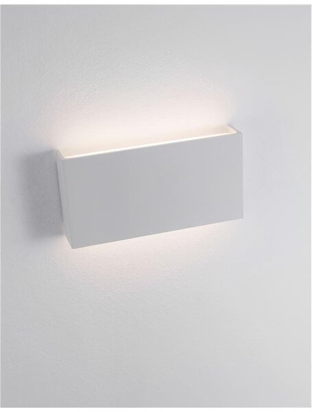 NV 9262111 Venkovní nástěnné svítidlo MILE bílý hliník a sklo LED 2x5W 3000K 100-240V 102st. IP54 světlo nahoru a dolů - NOVA LUCE