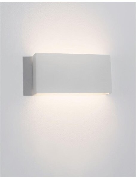 NV 9262111 Venkovní nástěnné svítidlo MILE bílý hliník a sklo LED 2x5W 3000K 100-240V 102st. IP54 světlo nahoru a dolů - NOVA LUCE