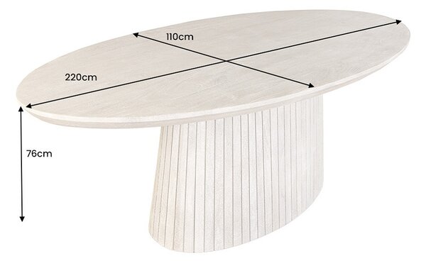 Oválný jídelní stůl Movement 220 cm šedé mango