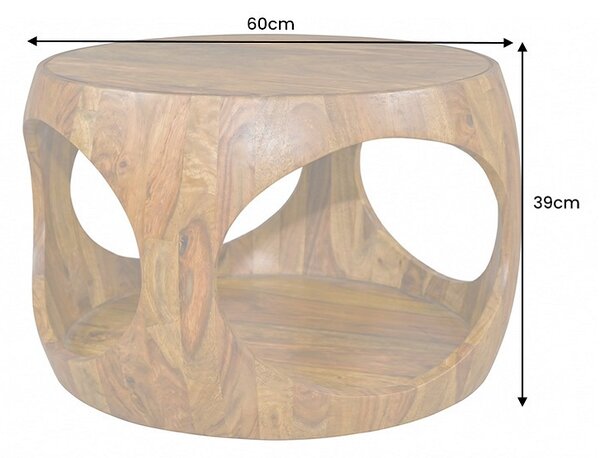 Designový konferenční stolek Velislav 60 cm Sheesham