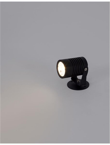 NV 9271491 Venkovní nástěnné svítidlo FEND černý hliník a sklo LED 10W 3000K 100-240V 24st. IP65 - NOVA LUCE
