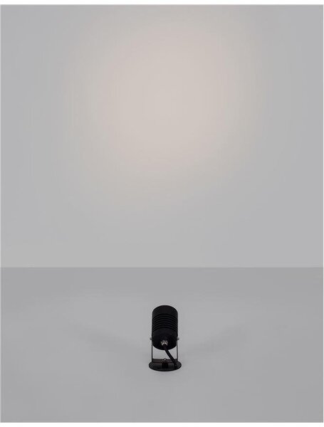 NV 9271431 Venkovní nástěnné svítidlo FEND černý hliník a sklo LED 5W 3000K 100-240V 21st. IP65 - NOVA LUCE