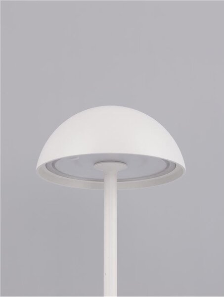 NV 9281380 Venkovní stolní lampa ROSE bílý hliník a akryl LED 1W 3000K 5V DC IP54 vypínač na těle / USB kabel - NOVA LUCE