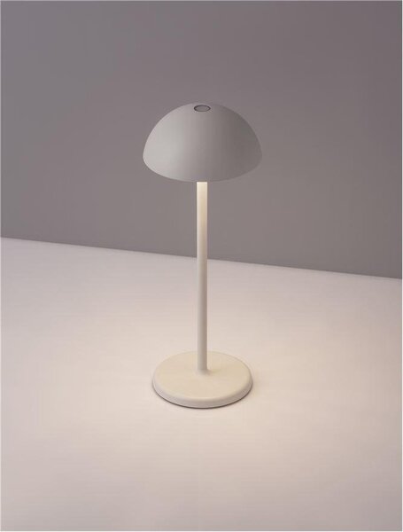 NV 9281380 Venkovní stolní lampa ROSE bílý hliník a akryl LED 1W 3000K 5V DC IP54 vypínač na těle / USB kabel - NOVA LUCE