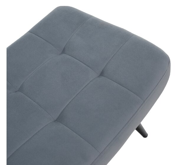 Relaxační křeslo ušák s podnožkou LUMEN - šedá Velvet látka