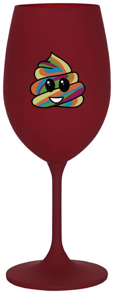 DUHOVÉ VESELÉ EE - bordo sklenice na víno s textem 350 ml