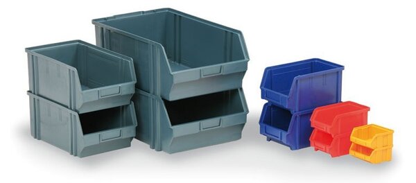 Plastové boxy BASIC, 305 x 480 x 177 mm, 12 ks, modré