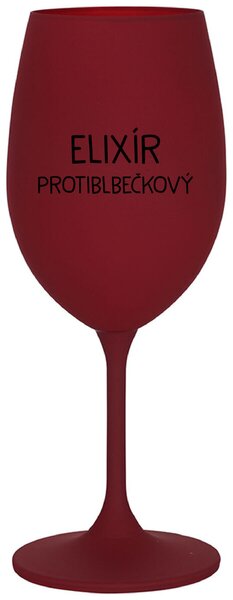 ELIXÍR PROTIBLBEČKOVÝ - bordo sklenice na víno s nápisem 350 ml