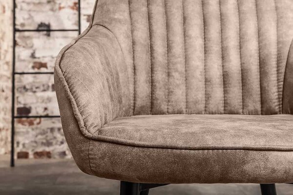 Designové křeslo Esmeralda šedobéžové-taupe