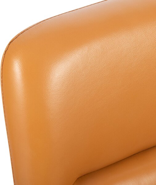 Kancelářská židle Hilda pravá kůže - hnědá