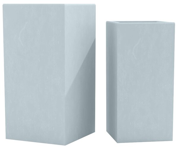 Sada 2 ks květináčů 3 square - šedá