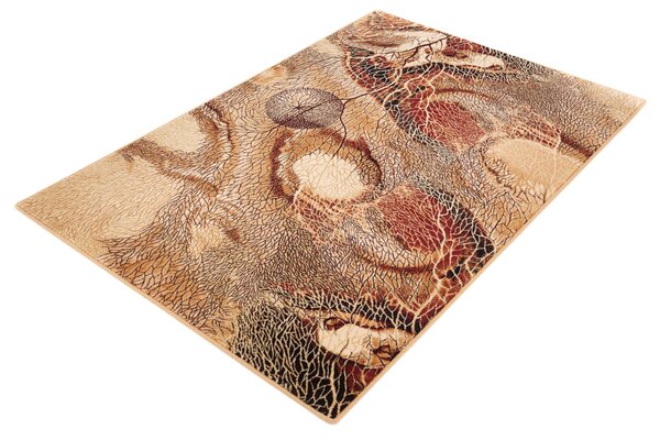 Agnella moderní vlněný koberec Isfahan Bellona Abstraktní tmavě béžový Rozměr: 300x400 cm