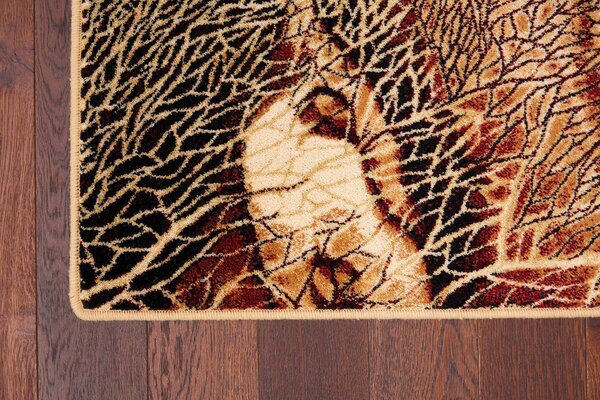 Agnella moderní vlněný koberec Isfahan Bellona Abstraktní tmavě béžový Rozměr: 300x400 cm
