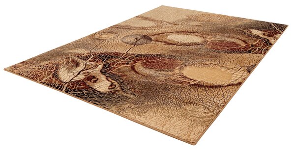 Agnella moderní vlněný koberec Isfahan Bellona Abstraktní tmavě béžový Rozměr: 300x400 cm