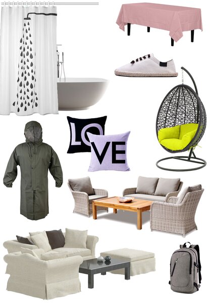 Vodoodpudivá látka Imitace lnu, 220 g/m², šíře 160 cm, hnědá