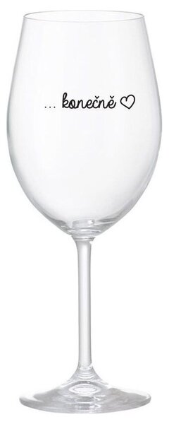...KONEČNĚ - čirá originální sklenice na víno 350 ml