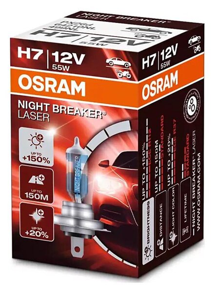 SADA 2x Autožárovka NIGHT BREAKER H7 PX26d/55W/12V - Osram