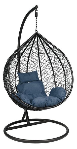 Vodoodpudivá látka Imitace lnu, 220 g/m², šíře 160 cm, tmavě modrá
