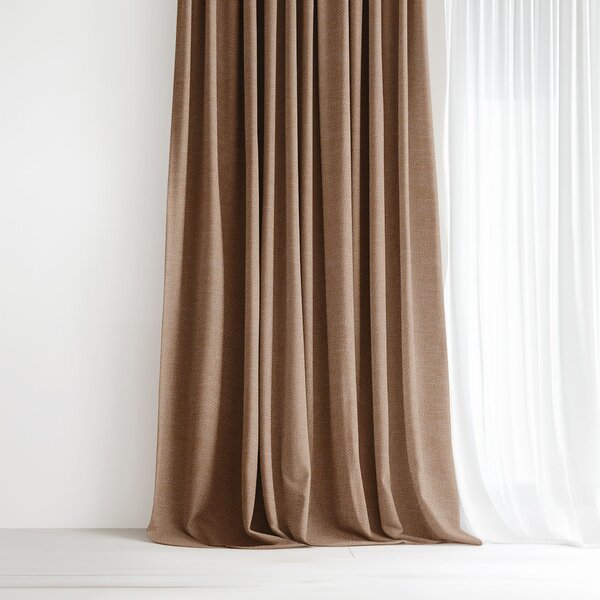 Goldea dekorační závěs peru - hnědý 140x135 cm