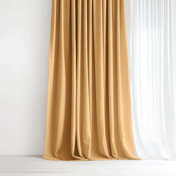 Goldea dekorační závěs peru - zlatý 140x135 cm
