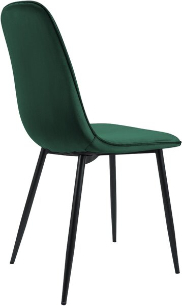 Sada 4 ks jídelní židle Maryam samet - zelená
