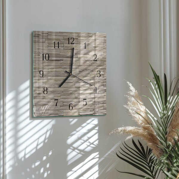 Skleněné hodiny na stěnu Zeď zskc-30x30-00057965