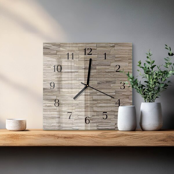 Skleněné hodiny na stěnu Zeď zskc-30x30-00057965