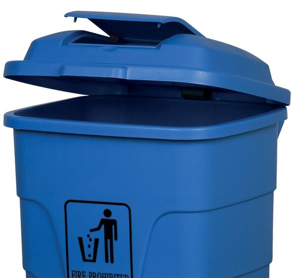Plastový odpadkový koš na kolečkách, 120 l, šedý