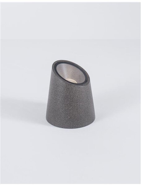 NV 9470581 Venkovní sloupkové svítidlo FOX tmavě šedý pískovec skleněný difuzor GU10 1x7W 100-240V bez žárovky IP65 - NOVA LUCE
