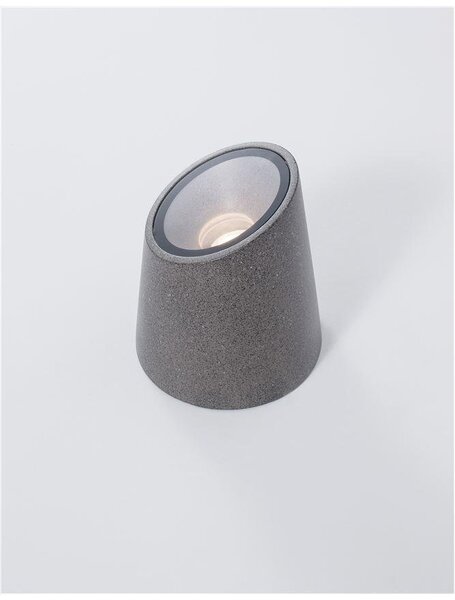NV 9470581 Venkovní sloupkové svítidlo FOX tmavě šedý pískovec skleněný difuzor GU10 1x7W 100-240V bez žárovky IP65 - NOVA LUCE