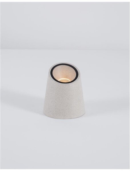 NV 9470582 Venkovní sloupkové svítidlo FOX bílý pískovec skleněný difuzor GU10 1x7W 100-240V bez žárovky IP65 - NOVA LUCE