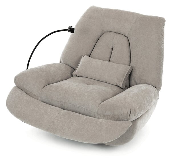 Elektrické polohovací TV křeslo RELAXME - béžová látka