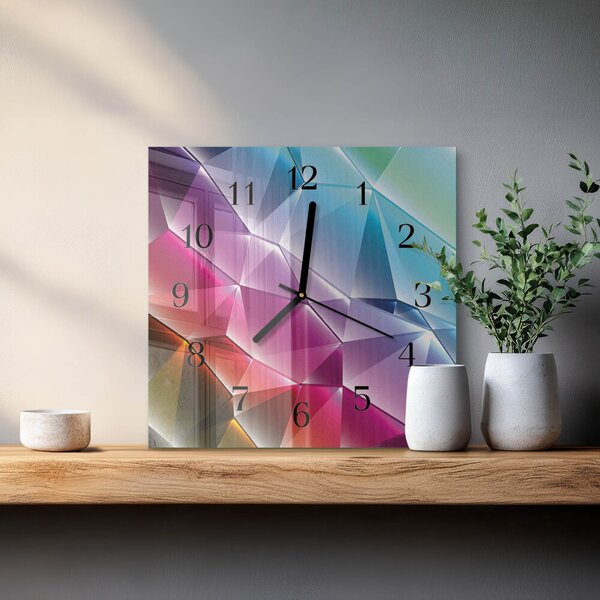 Skleněné hodiny na stěnu 3D vzor zskc-30x30-00057995