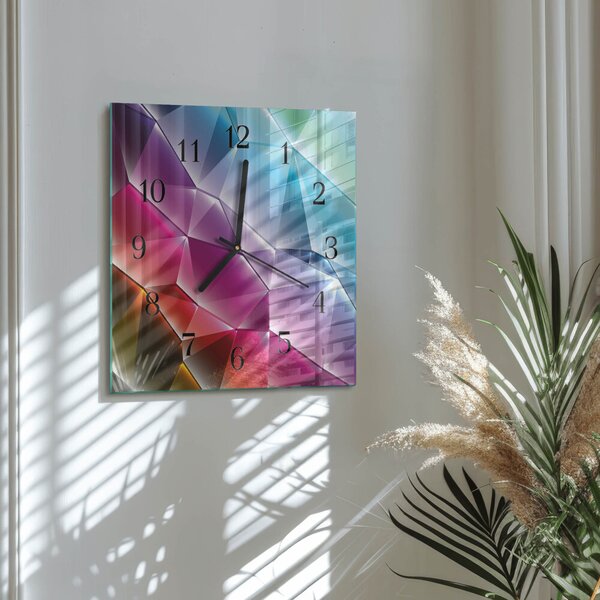 Skleněné hodiny na stěnu 3D vzor zskc-30x30-00057995