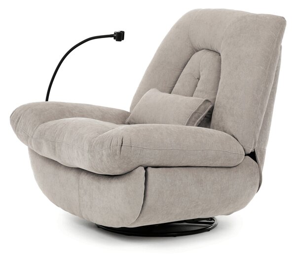Elektrické polohovací TV křeslo RELAXME - béžová látka