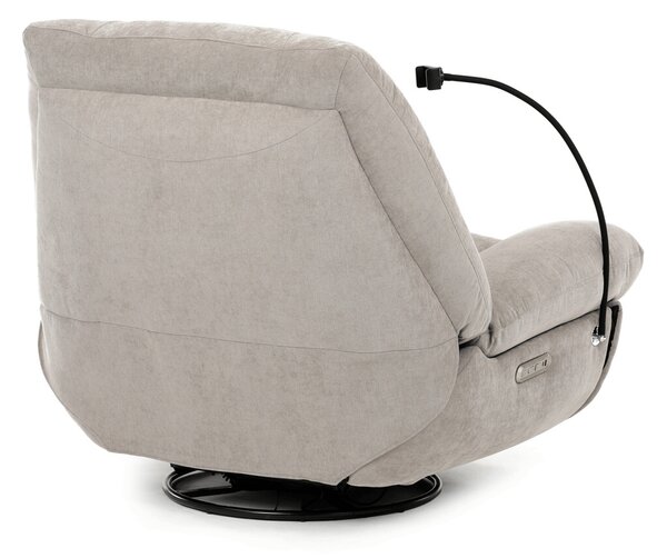 Elektrické polohovací TV křeslo RELAXME - béžová látka
