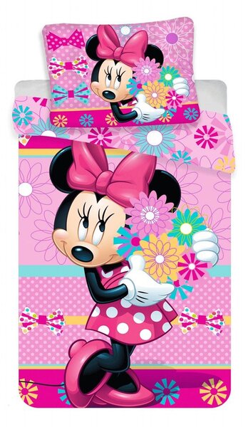 Povlečení Minnie Bows and Flowers 140x200, 70x90 cm