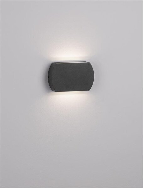 NV 9492630 Venkovní nástěnné svítidlo PARRIS antracitový hliník a čiré sklo LED 7.7W 3000K 220-240V 253st. IP65 - NOVA LUCE