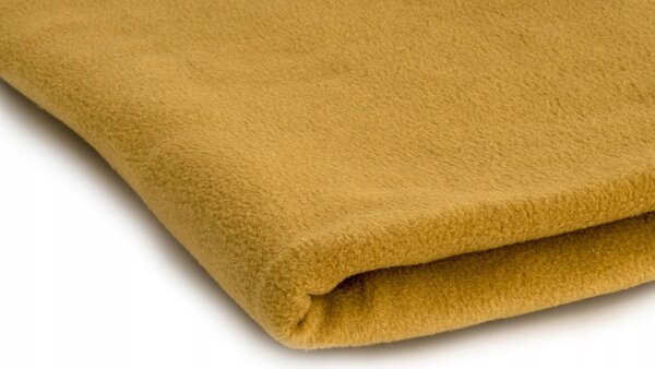 Polar fleece látka 200 g/m², šířka 150 cm, hořčicový, metráž
