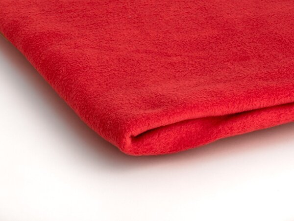 Polar fleece látka 200 g/m², šířka 150 cm, červený, metráž