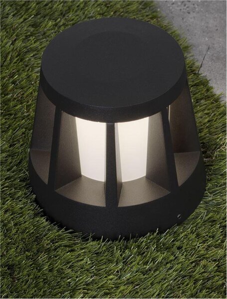 NV 9492660 Venkovní sloupkové svítidlo STARK antracitový hliník a matný akryl LED 8.2W 3000K 220-240V 168st. IP65 - NOVA LUCE
