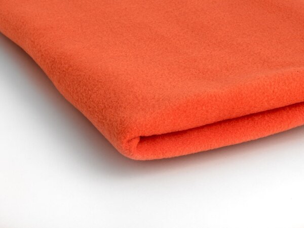 Polar fleece látka 200 g/m², šířka 150 cm, mandarinkový, metráž