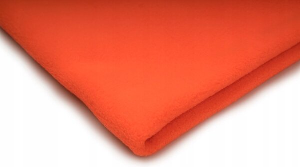 Polar fleece látka 200 g/m², šířka 150 cm, pomerančový neon, metráž