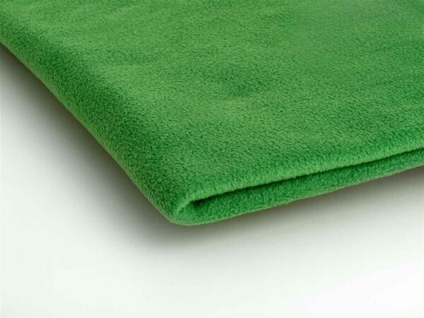 Polar fleece látka 200 g/m², šířka 150 cm, zelený, metráž