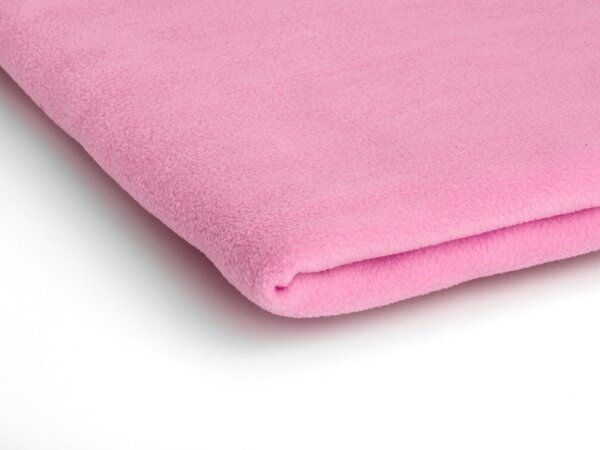 Polar fleece látka 200 g/m², šířka 150 cm, růžový, metráž