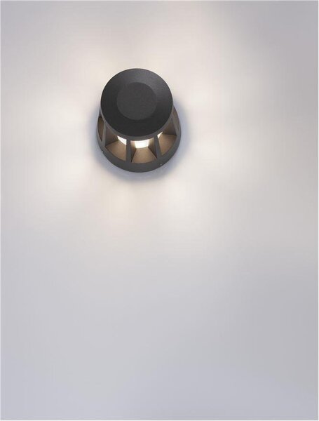 NV 9492660 Venkovní sloupkové svítidlo STARK antracitový hliník a matný akryl LED 8.2W 3000K 220-240V 168st. IP65 - NOVA LUCE