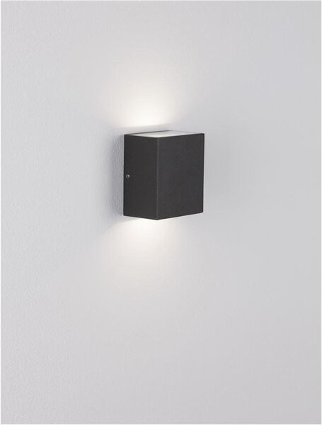 NV 9492650 Venkovní nástěnné svítidlo PARRIS antracit / čiré sklo LED 10.4W 3000K 220-240V 266st. IP65 světlo nahoru a dolů - NOVA LUCE