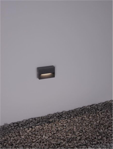 NV 9492690 Venkovní nástěnné svítidlo VISION antracitový hliník a čirý akryl LED 1.5W 3000K 220-240V 50st. IP54 - NOVA LUCE