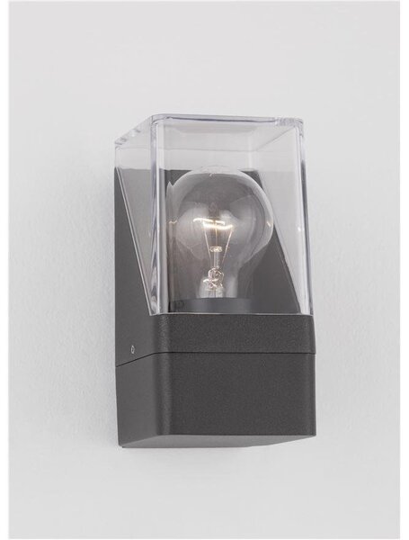 NV 9492740 Venkovní nástěnné svítidlo SELENA antracitový hliník a čirý akryl E27 1x12W 220-240V bez žárovky IP65 - NOVA LUCE